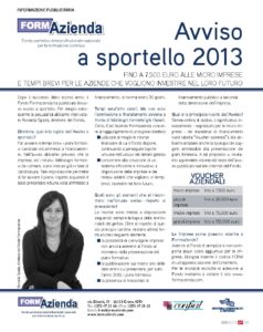 Formazienda – Avviso a sportello 2013