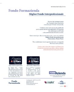 Fondo Formazienda. Miglior Fondo Interprofessionale