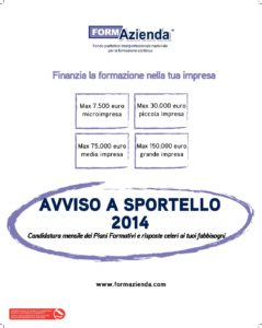 Avviso a sportello 2014