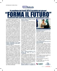 Forma il futuro. Il contributo del Fondo all’occupabilità dei giovani