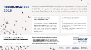 PROGRAMMAZIONE 2019