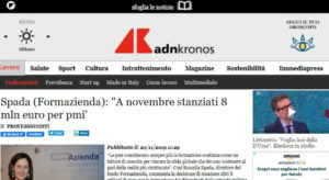 Spada (Formazienda): «A novembre stanziati 8 mln euro per pmi»