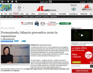 Formazienda, bilancio preventivo 2020 in espansione