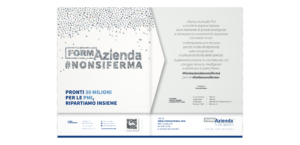 Formazienda non si ferma. Pronti 30 milioni per le pmi, ripartiamo insieme