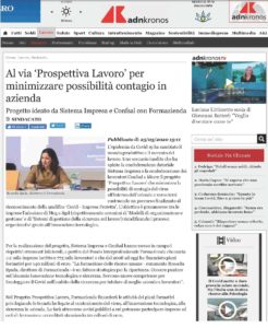 AL VIA PROSPETTIVA LAVORO PER MINIMIZZARE POSSIBILITA’ CONTAGIO IN AZIENDA