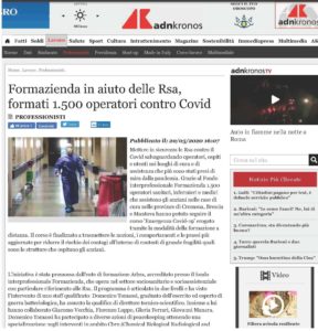 FORMAZIENDA IN AIUTO DELLE RSA, FORMATI 1.500 OPERATORI CONTRO COVID