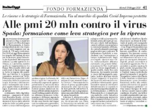 ALLE PMI 20 MILIONI CONTRO IL COVID