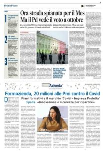 Formazienda, 20 milioni alle Pmi contro il Covid