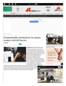 FORMAZIENDA, FORMAZIONE IN CAMPO CONTRO CRISI DEL LAVORO