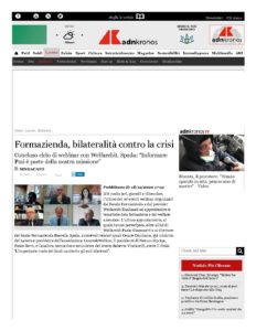 FORMAZIENDA, BILATERALITÀ CONTRO LA CRISI