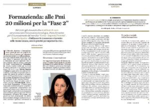 FORMAZIENDA: ALLE PMI 20 MILIONI PER LA “FASE 2”