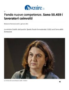 FONDO NUOVE COMPETENZE. SONO 50.459 I LAVORATORI COINVOLTI