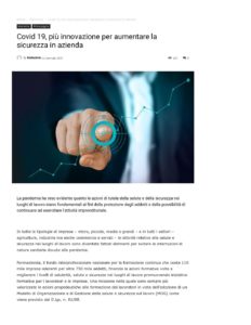 Covid 19, più innovazione per aumentare la sicurezza in azienda