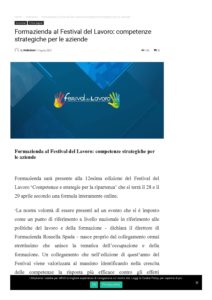 FORMAZIENDA AL FESTIVAL DEL LAVORO: COMPETENZE STRATEGICHE PER LE AZIENDE