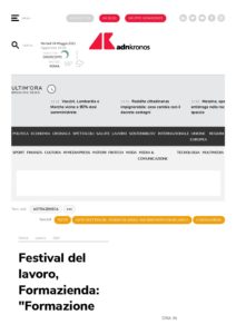 FESTIVAL DEL LAVORO, FORMAZIENDA: “FORMAZIONE CONTINUA VERO MOTORE DEL PNRR”