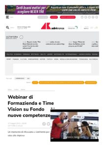 WEBINAR DI FORMAZIENDA E TIME VISION SU FONDO NUOVE COMPETENZE