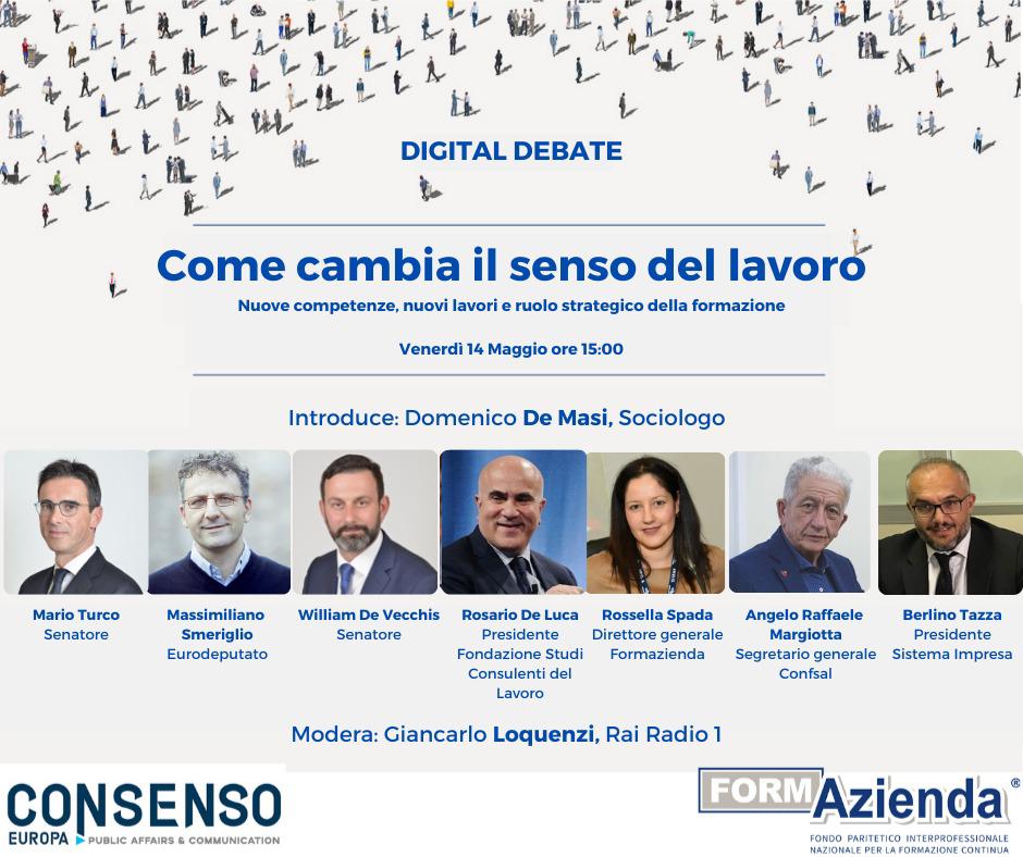 COME CAMBIA IL SENSO DEL LAVORO – WEBINAR 14 MAGGIO