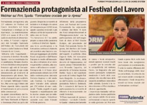 FORMAZIENDA PROTAGONISTA AL FESTIVAL DEL LAVORO
