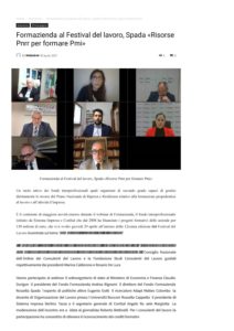 FORMAZIENDA AL FESTIVAL DEL LAVORO, SPADA «RISORSE PNRR PER FORMARE PMI»