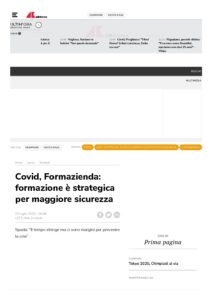 COVID, FORMAZIENDA: FORMAZIONE È STRATEGICA PER MAGGIORE SICUREZZA