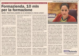 FORMAZIENDA, 10 MLN PER LA FORMAZIONE