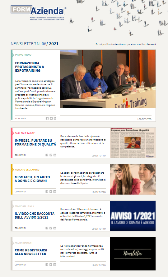 NEWSLETTER N.6 – OTTOBRE 2021