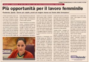 PIÚ OPPORTUNITÁ PER IL LAVORO FEMMINILE