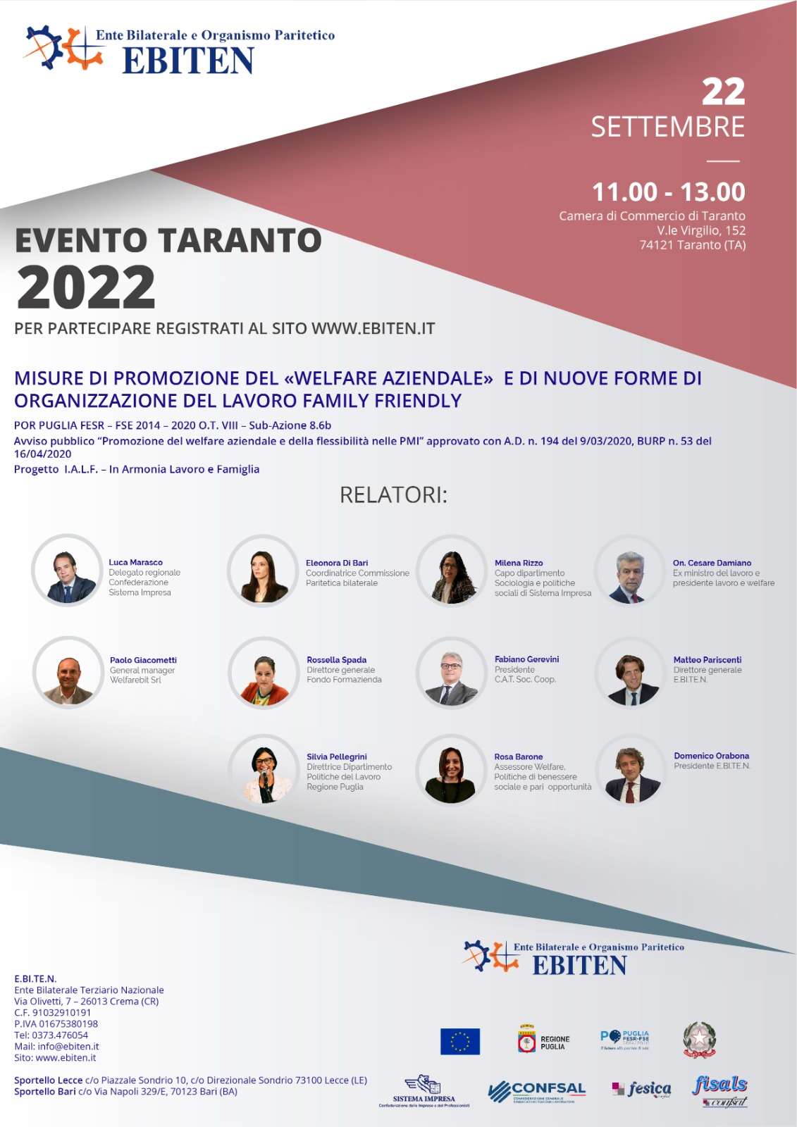 INCONTRO A TARANTO – LA FORMAZIONE  PER IL WELFARE