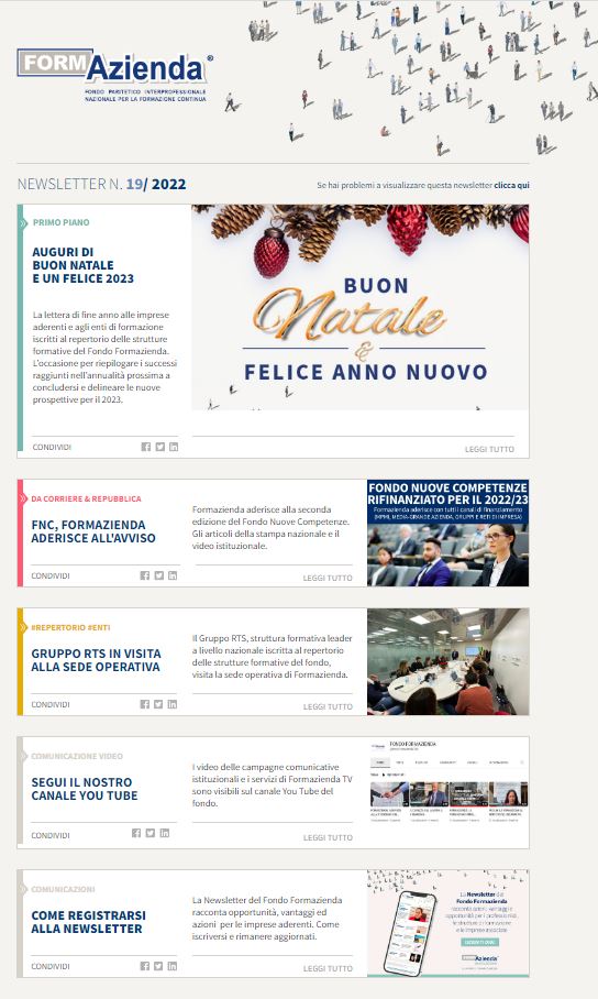 NEWSLETTER N.19 – DICEMBRE 2022