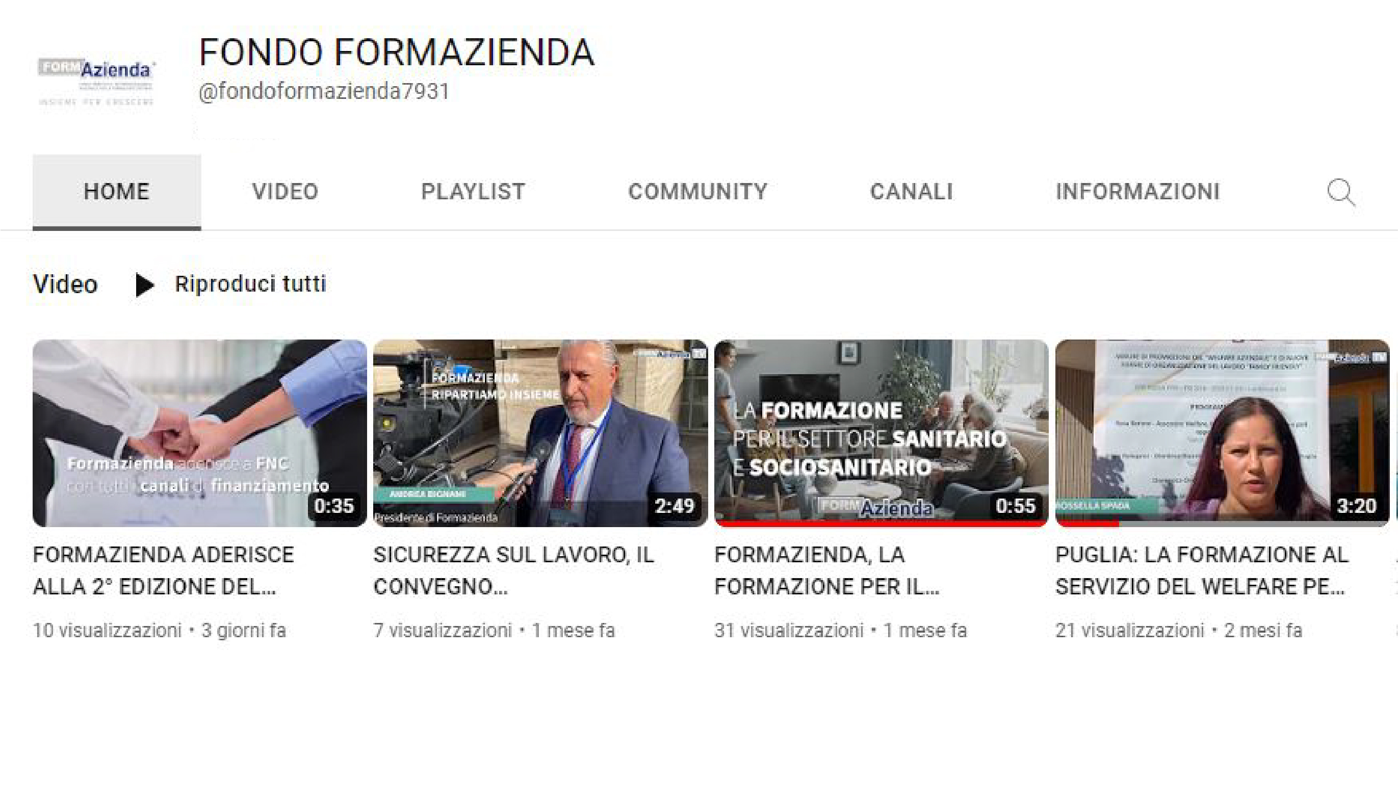 SEGUI IL NOSTRO CANALE YOU TUBE