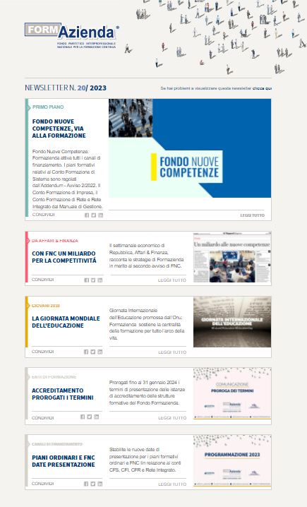 NEWSLETTER N.20 – GENNAIO 2023