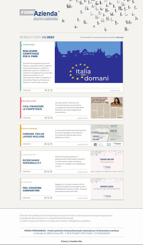 NEWSLETTER N.24 – MAGGIO 2023