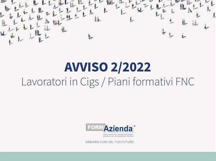 FNC – AVVISO 2/2022 CHIUSURA CANDIDATURE