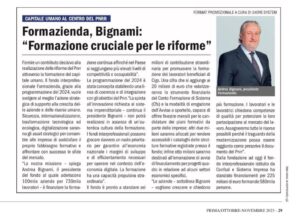 FORMAZIENDA. BIGNAMI: “FORMAZIONE CRUCIALE PER LE RIFORME”