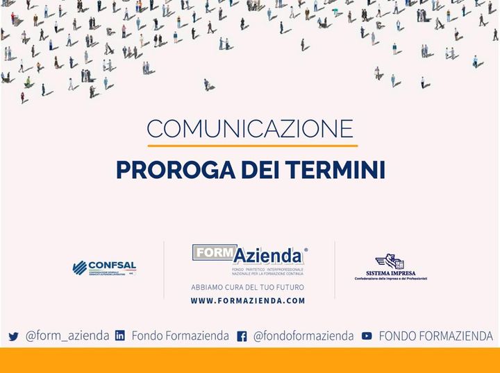 COMUNICAZIONE 1: PROROGA TERMINI ACCREDITAMENTO E AVVISO 1/23